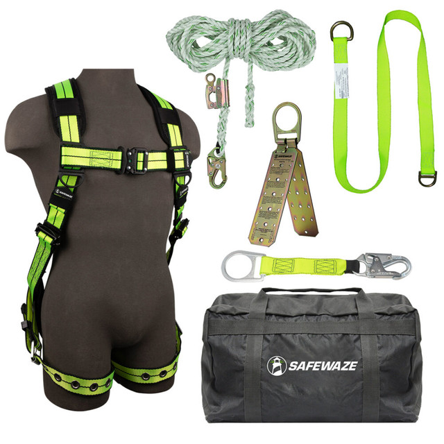 PRO+ Bag Roof Kit: FS-FLEX185-S/M Harn, FS700-50GA VLL, FS813 Extender, FS811-20 Strap, FS870 Anchor, FS8175 Bag