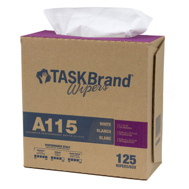 TaskBrand A115 Spunlace Interfold Wiper - White
