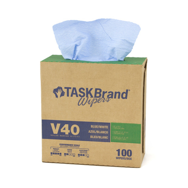 TaskBrand V40 DRC Interfold Wiper - Blue/White