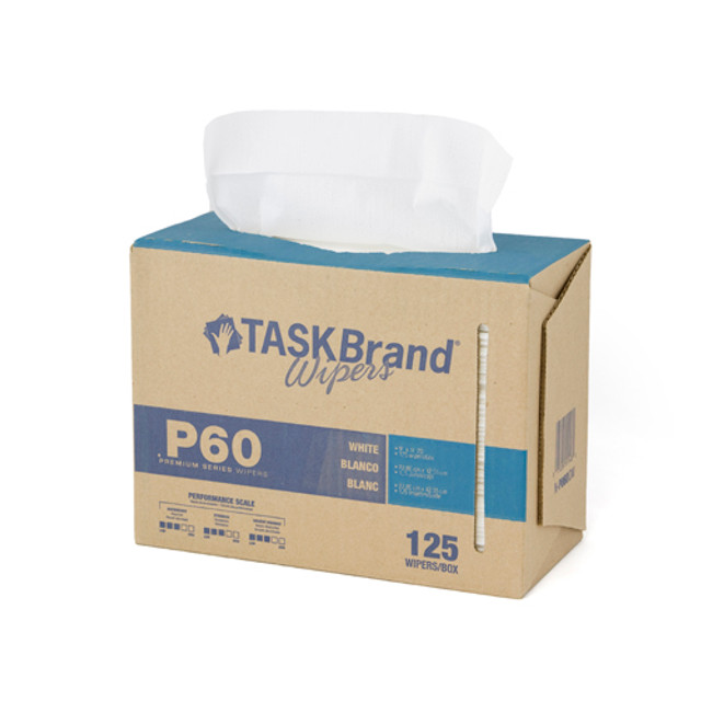 TaskBrand P60 Hydrospun Interfold Wiper - White N-P060IDW