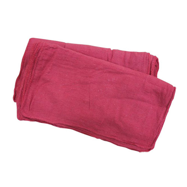 New Washed Red Shop Towels - Red