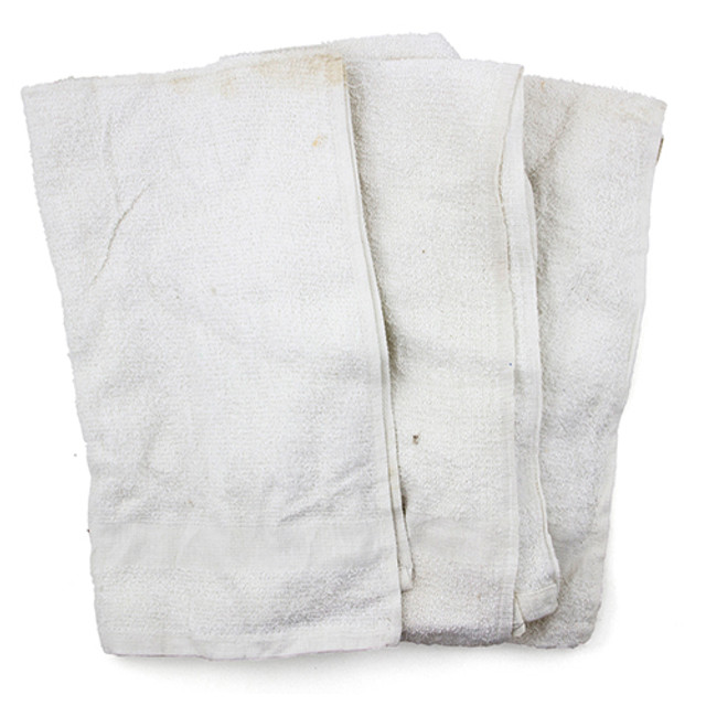 New White Terry Hand Towels - White