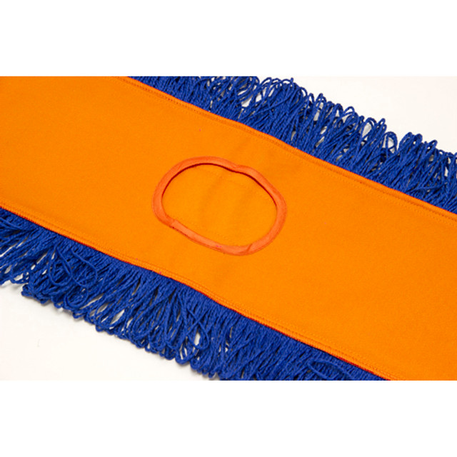 MicroWorks Microfiber Dust Mop w/Pocket - Gray/Navy - Orange Canvas Back