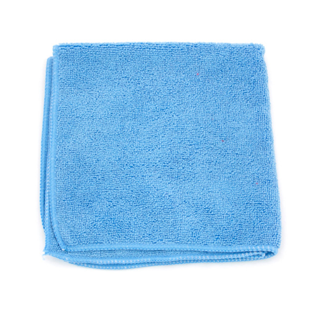 MicroWorks Standard Microfiber Towel, 16"x16" - Blue 2502-B-500