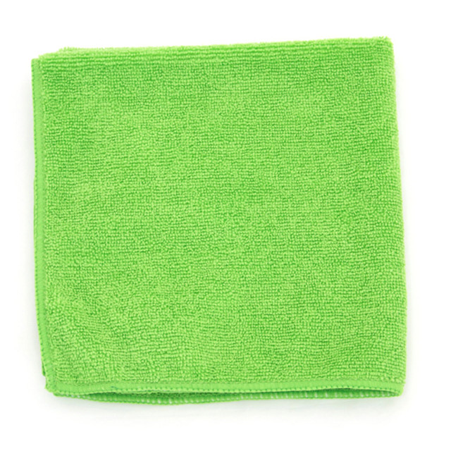 MicroWorks Standard Microfiber Towel, 16"x16" - Green 2502-GREEN-500