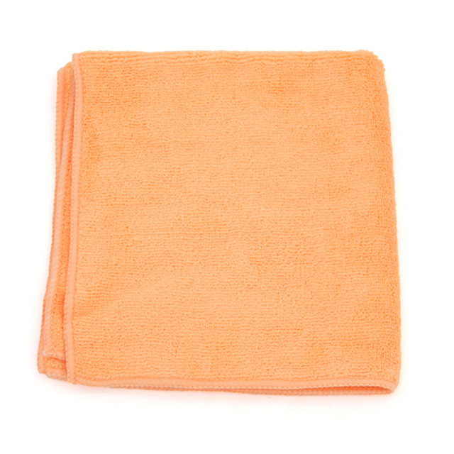 MicroWorks Standard Microfiber Towel, 16"x16" - Orange 2502-OR-500