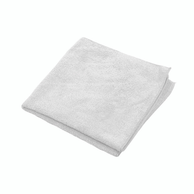 MicroWorks Standard Microfiber Towel,12" x 12" - White