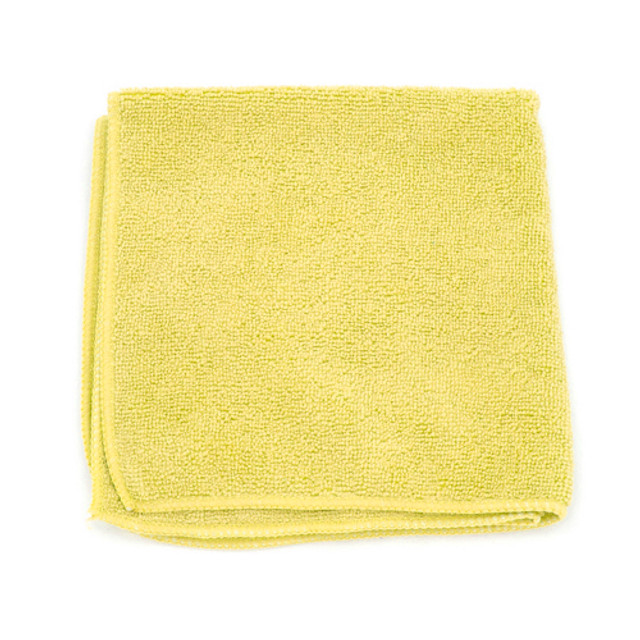 MicroWorks Value Microfiber Towel, 12"x12" - Yellow