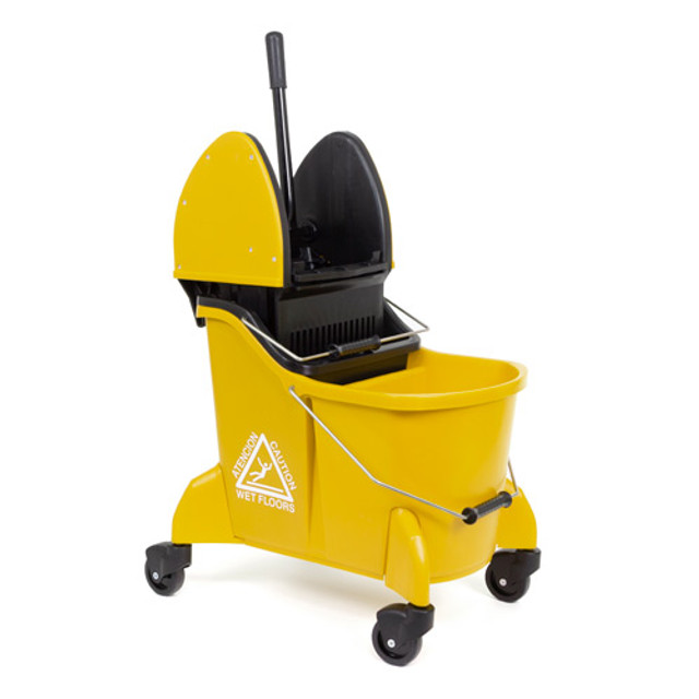 ToughWorks Dual Chamber Mop Bucket - Yellow
