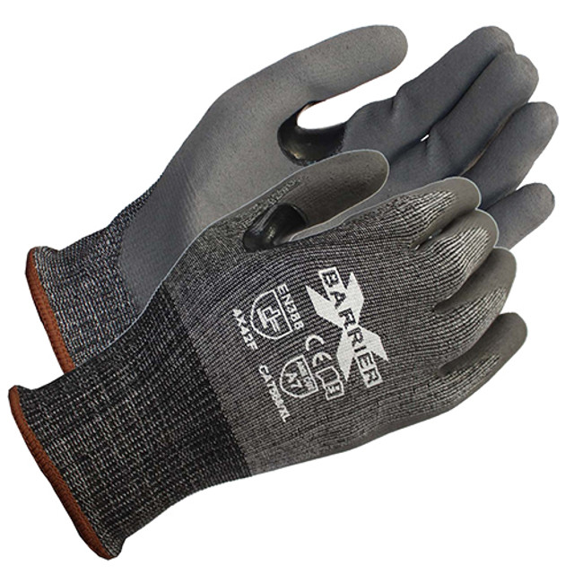 ProWorks Coated Cut Resistant Gloves,A7, 18G, Dark Gray/Gray - Dark Gray/Gray GCX18A7GXS