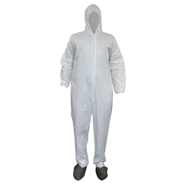 ProWorks Disposable Coverall, Microporous - White/Gray DA-MP340