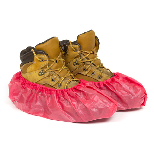 ProWorks Waterproof Anti-Skid Shoe Covers - Red