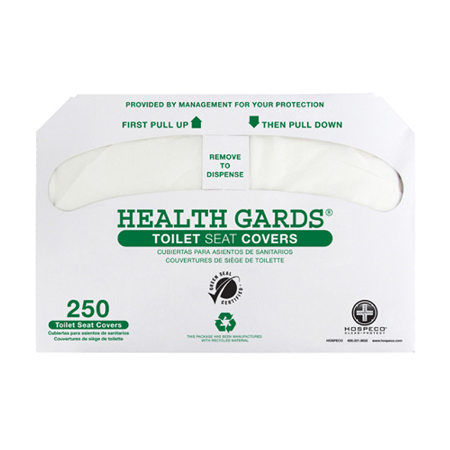 Health Gards "Green" Recycled Toilet Seat Covers - White GREEN-1000