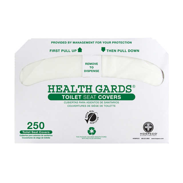 Health Gards "Green" Recycled Toilet Seat Covers - White GREEN-2500