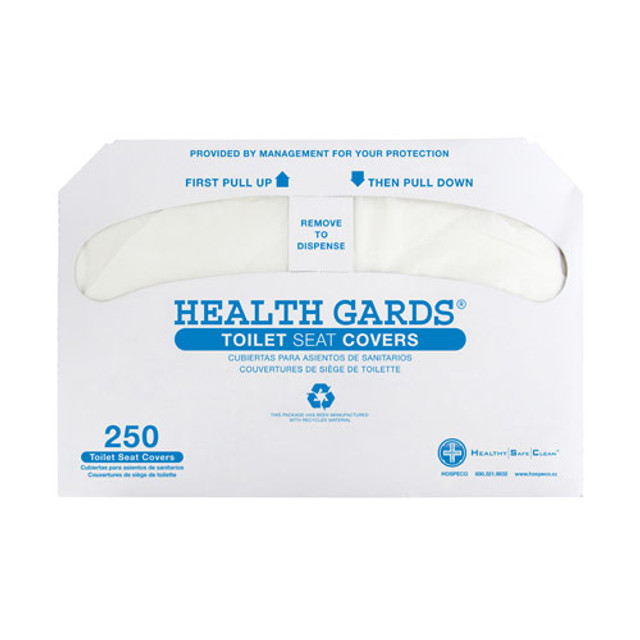 Health Gards Half-fold Toilet Seat Covers - White HG-1000