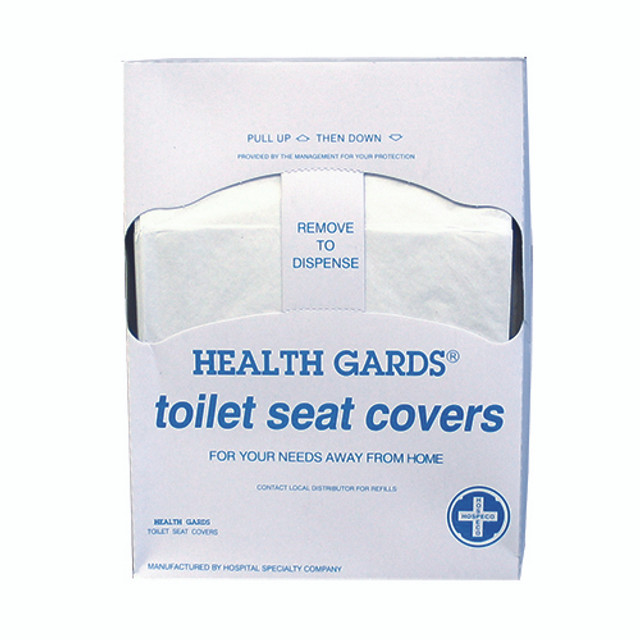 Health Gards Toilet Seat Covers, 1/4 Fold - White