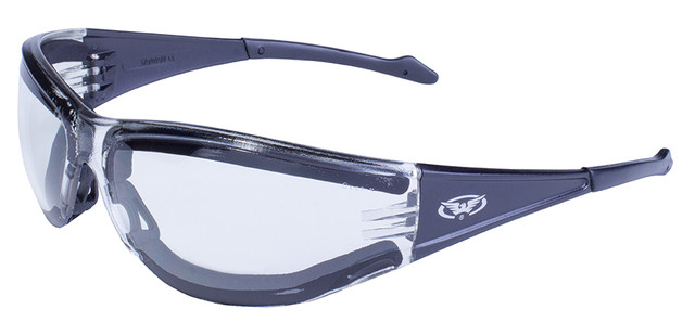 Full Throttle PL A/F Foam Padded Motorcycle Safety Sunglasses Clear