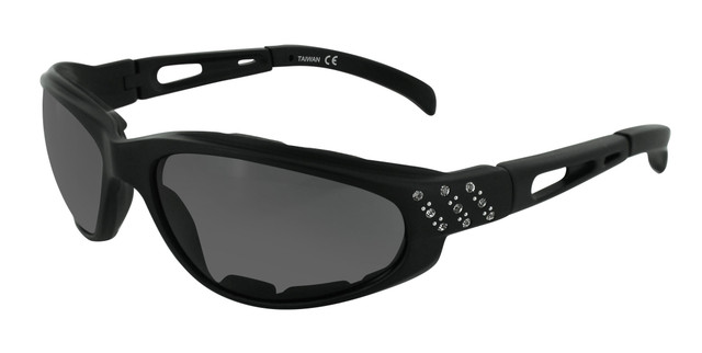 Gypsy PL A/F Foam Padded Motorcycle Safety Sunglasses Clear