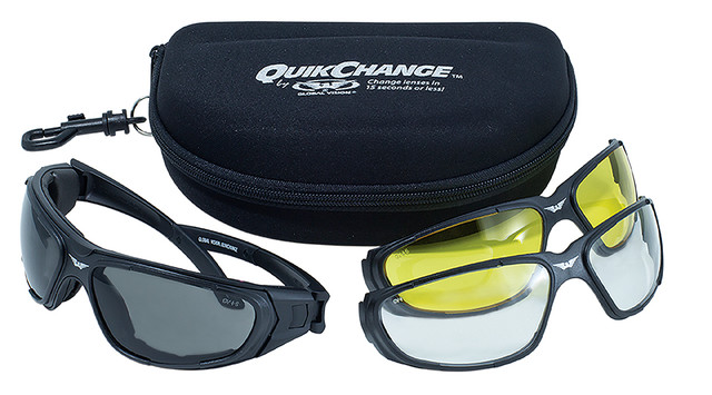 QuikChange Kit Foam Padded Motorcycle Safety Sunglasses