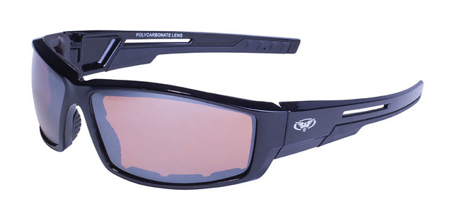 Sly Foam Padded Motorcycle Safety Sunglasses Smoke