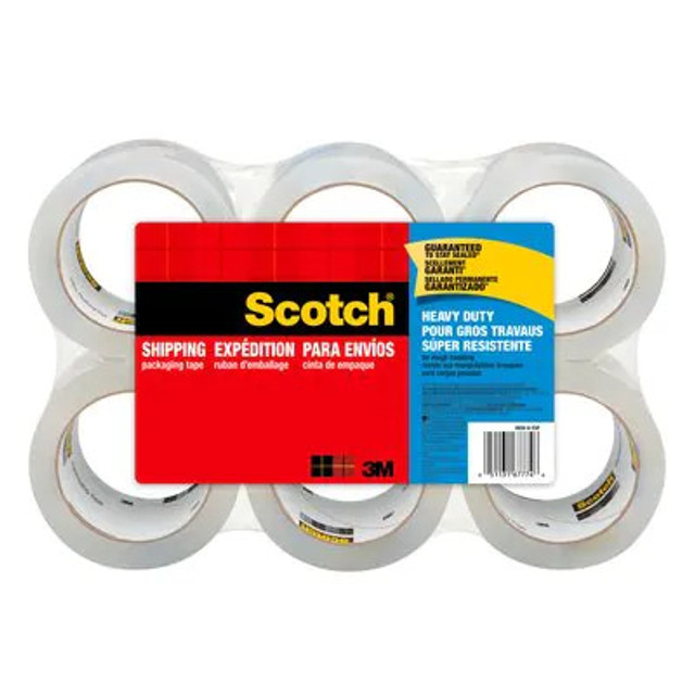 Scotch® Heavy Duty Shipping Packaging Tape 3850-LR4-4CC, 1.88 in x 54.6 yd (48 mm x 50 m)