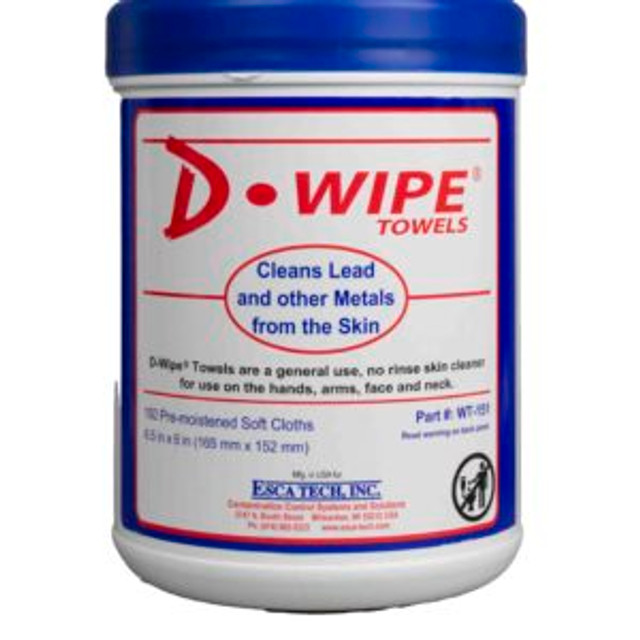 D-Wipe 6.5" x 6" Towel: 150 towels/canister WT-150 (Case of 8 canisters)