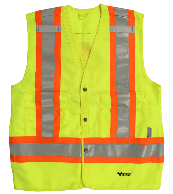 Viking Sized Long Safety Vest Green S/M