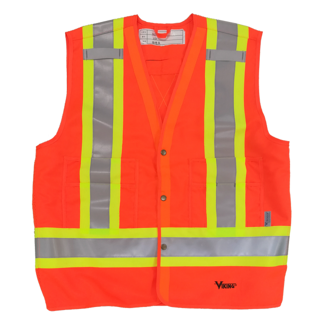 Viking Sized Long Safety Vest Org. 4XL/5XL