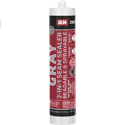 SEM 2900 Series 29372 1K Seam Sealer, 10.1 oz, Tube, Liquid, Gray