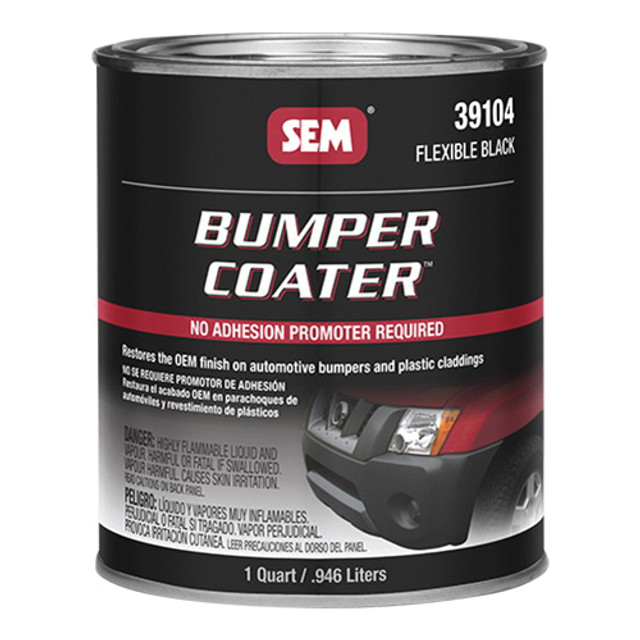 BUMPER COATER 39104 Bumper Coater, Flexible Black, 78.95 % VOC, 10 sq-ft Coverage Area, 1 qt, Can