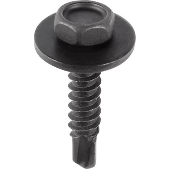 Au-ve-co 15775 Screw, System of Measurement: Metric, M4.2x1.41 Thread, 20 mm L, Hex, Sems Teks Head, Phosphate-Coated