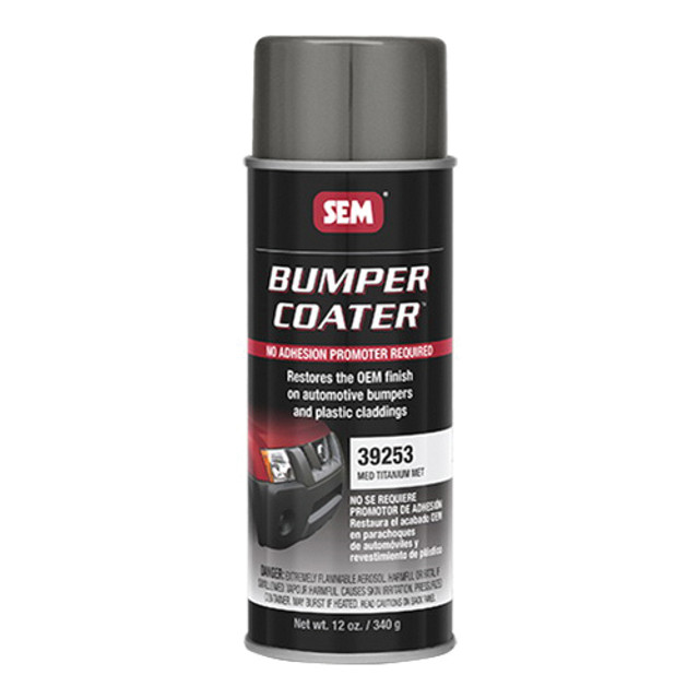 BUMPER COATER 39253 Bumper Coater, Medium Titanium Metallic, 89.83 % VOC, 20 sq-ft Coverage Area, 16 oz, Can