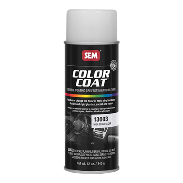COLOR COAT 13003 Color Coat, High Gloss, Clear, 51.64 % VOC, 10 sq-ft Coverage Area, 16 oz, Can