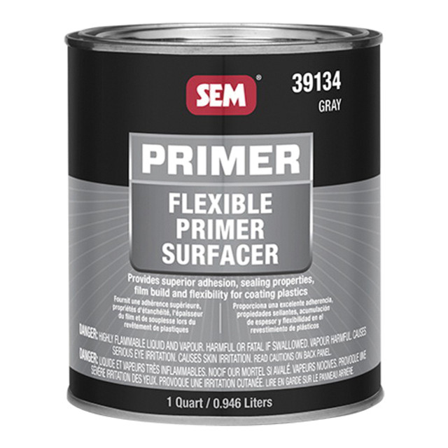 SEM 39134 Flexible Primer Surfacer, Gray, 593.3 g/L VOC, 1 qt