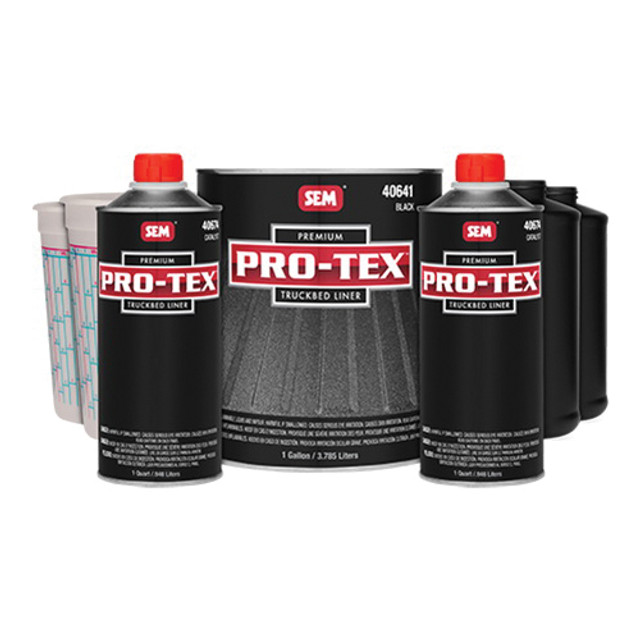 PRO-TEX 40640 Truckbed Liner Kit, Black/Colorless, Sprayer Application, 1 gal