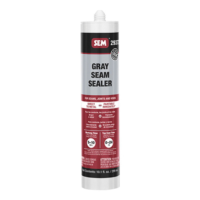 SEM 2900 Series 29372 1K Seam Sealer, 10.1 oz, Tube, Liquid, Gray, Characteristic