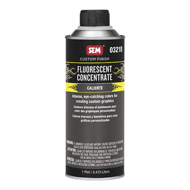 SEM 03218 Custom Finish Fluorescent Concentrate, Caliente, 5.34 lb/gal VOC, 1 pt