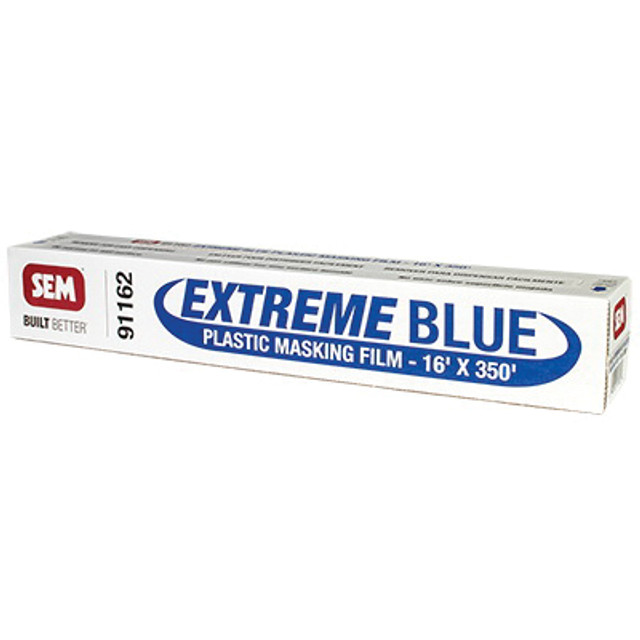 SEM 91162 Extreme Masking Film, 16 ft W, 350 ft L, Blue, Plastic