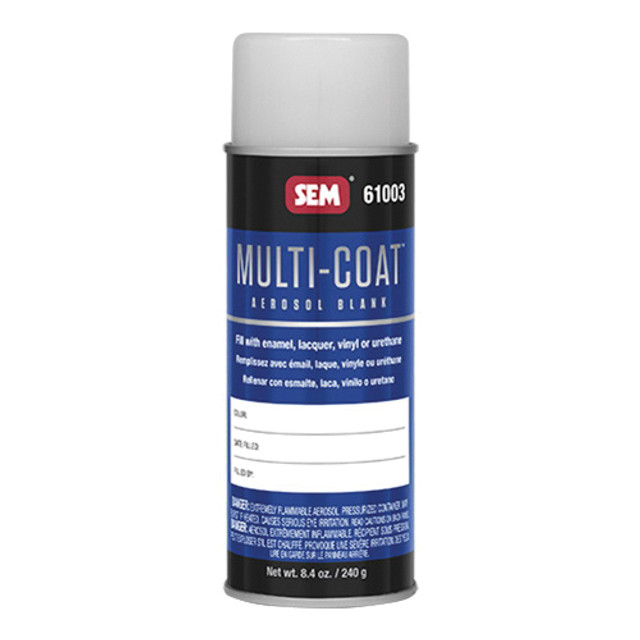 SEM MULTI-COAT 61003 Aerosol Blank, 35 % VOC, 16 oz, Can