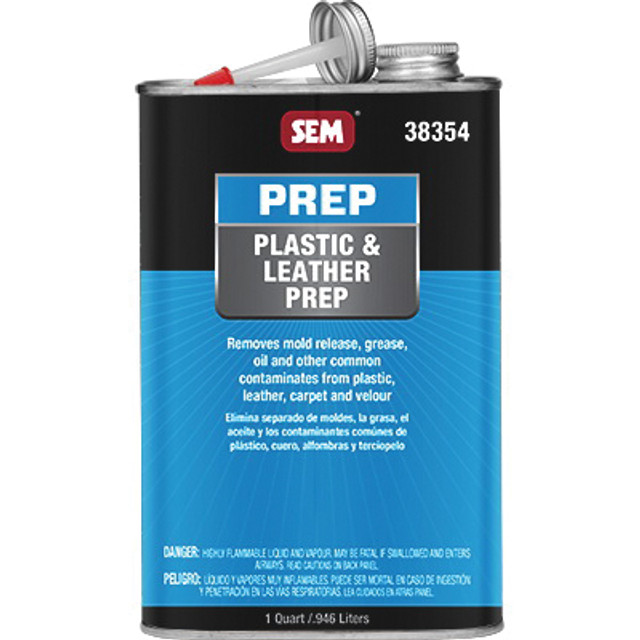 SEM 38354 Plastic and Leather Prep, Liquid, Clear, 1 qt