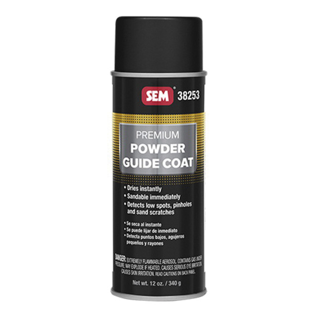 SEM 38253 Premium Powder Guide Coat, Black, 16 oz