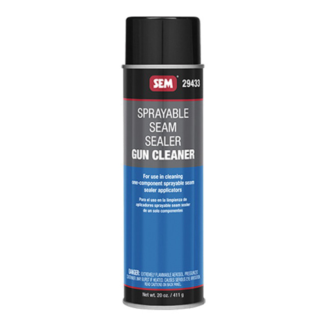 SEM 29433 Sprayable Seam Sealer Gun Cleaner, Characteristic, 20 oz, Aerosol Can