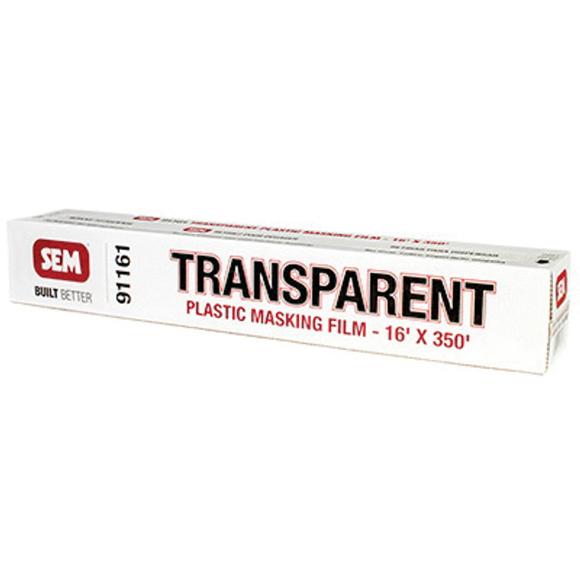 SEM 91161 Masking Film, 16 ft W, 350 ft L, Clear, Plastic