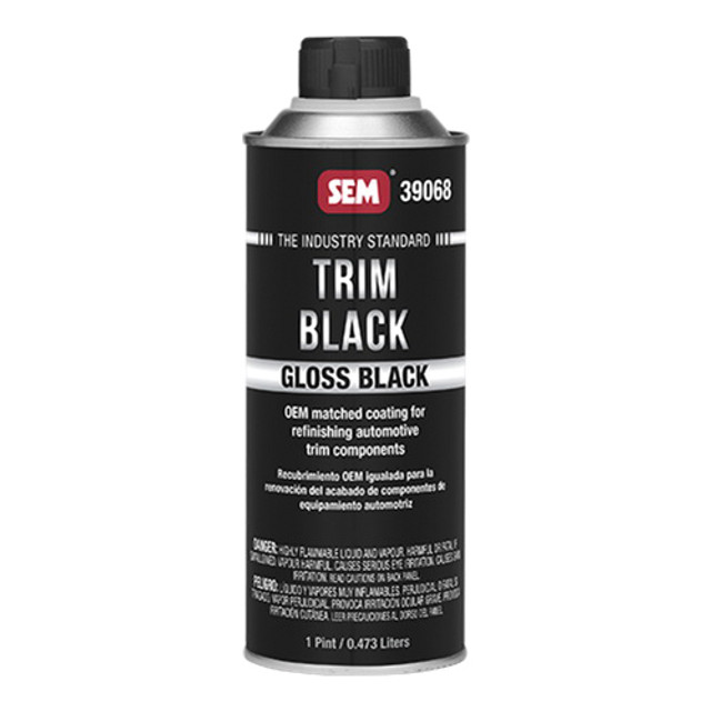 TRIM BLACK 39068 Trim Black, Gloss, Black, 5.87 lb/gal VOC, 1 pt