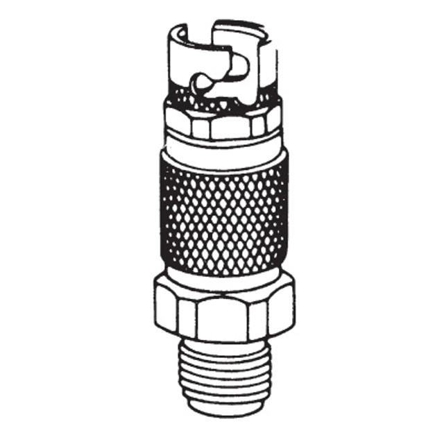 DEVILBISS 240156 Quick Disconnect Fluid Coupler, 3/8 in Connection, MNPS Connection, For Use With: Hose