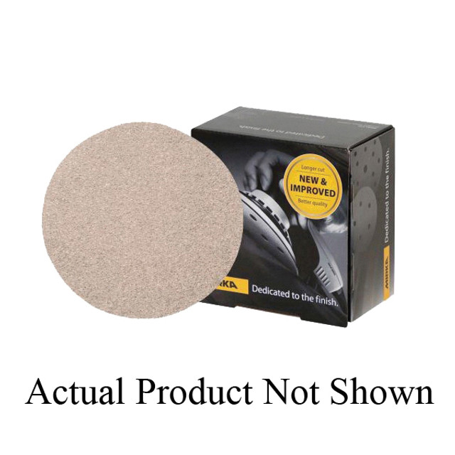 MIRKA Basecut 20-342-220 Disc Roll, 6 in Dia, 220 Grit, Aluminum Oxide Abrasive, Paper Backing, PSA Attachment