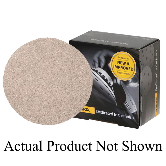MIRKA Basecut 20 Series 20-622-320 Disc, 6 in Dia, P320 Grit, Aluminum Oxide Abrasive, Paper Backing, Better Tier