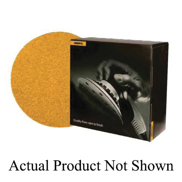 MIRKA 23 Series 23-379-180 Autobox Disc, 6 in Dia, 180 Grit, Aluminum Oxide Abrasive, Paper Backing, PSA Attachment