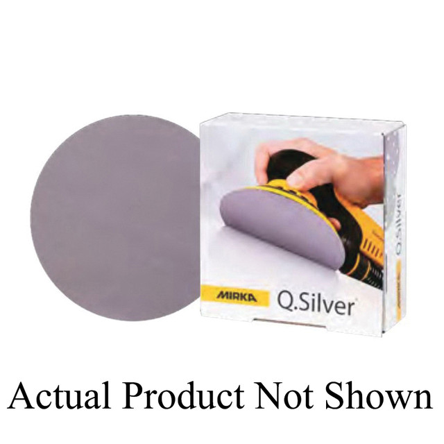 MIRKA Q.Silver 2C Series 2C-608-600 Disc, 3 in Dia, P600 Grit, Aluminum Oxide Abrasive, Paper Backing, Best Tier