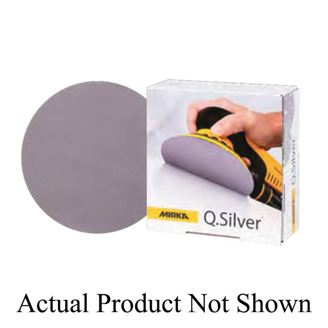 MIRKA Q.Silver 2C Series 2C-611-800 Disc, 6 in Dia, P800 Grit, Aluminum Oxide Abrasive, Paper Backing, Best Tier